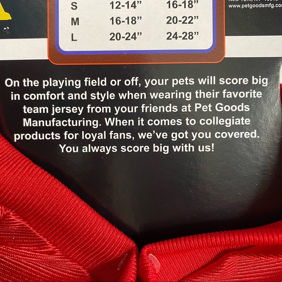 NWT Wisconsin Badgers Collegiate Pet Jersey, Pink or Red - Picture 8 of 15